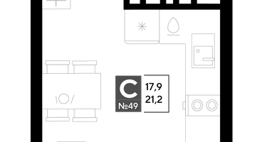 Студия, 21&nbsp;м²