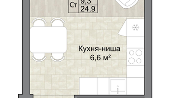 Студия, 24 м²