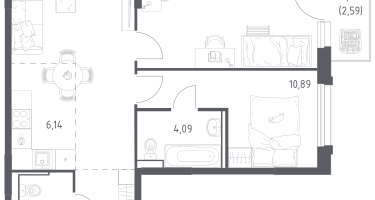 Студия, 65&nbsp;м²