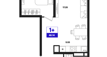 2-к. квартира, 48&nbsp;м²