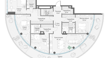 3-к. квартира, 167&nbsp;м²