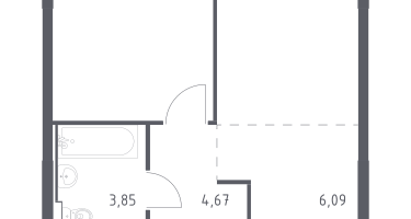 Студия, 34&nbsp;м²