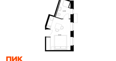 Студия, 19 м²