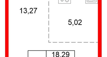 Студия, 25&nbsp;м²