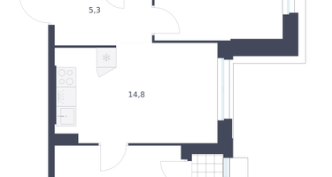 2-к. квартира, 53&nbsp;м²