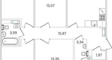 4-к. квартира, 99&nbsp;м²