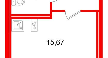 Студия, 23&nbsp;м²