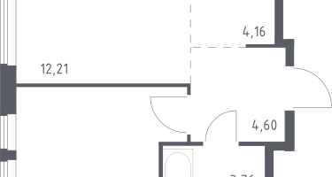 Студия, 36&nbsp;м²