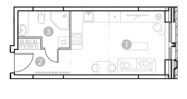 Студия, 26&nbsp;м²
