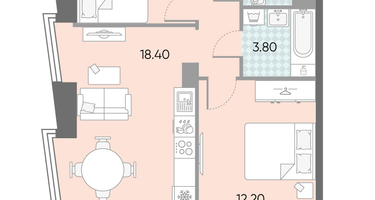 Студия, 56&nbsp;м²