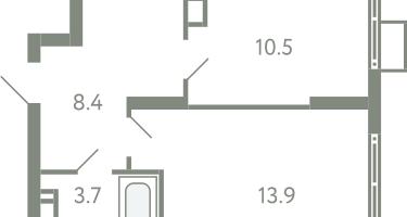 1-к. квартира, 35&nbsp;м²