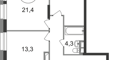 2-к. квартира, 68 м²