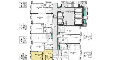 2-к. квартира, 53 м²