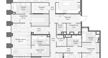 2-к. квартира, 293 м²
