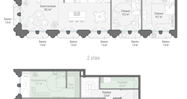 3-к. квартира, 262 м²