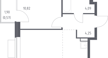 Студия, 36&nbsp;м²