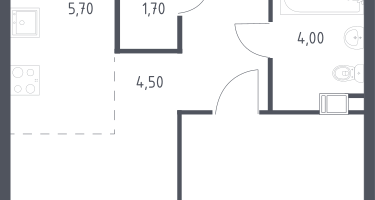 Студия, 34&nbsp;м²