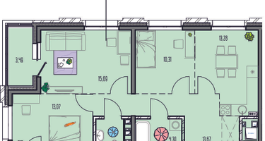 3-к. квартира, 81&nbsp;м²