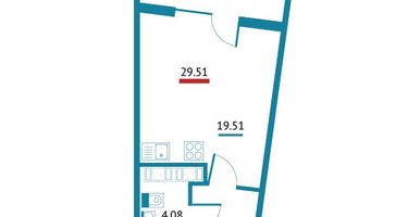 Студия, 29&nbsp;м²