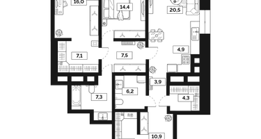 3-к. квартира, 110&nbsp;м²