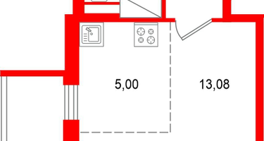 Студия, 24 м²