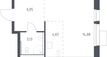 Студия, 27&nbsp;м²