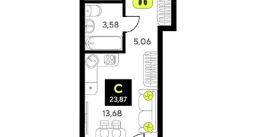 Студия, 23&nbsp;м²