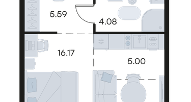 Студия, 30&nbsp;м²