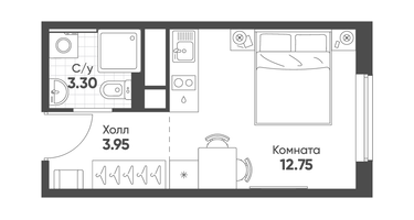 Студия, 20 м²