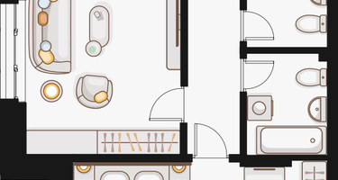 2-к. квартира, 77&nbsp;м²