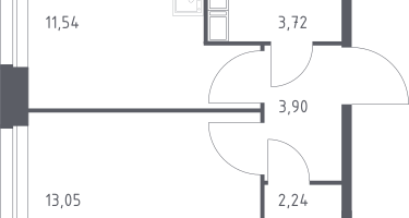 1-к. квартира, 34&nbsp;м²