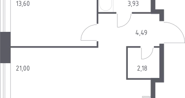 Студия, 45&nbsp;м²