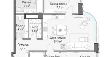 2-к. квартира, 107&nbsp;м²