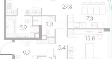 4-к. квартира, 118&nbsp;м²