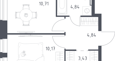 1-к. квартира, 33&nbsp;м²