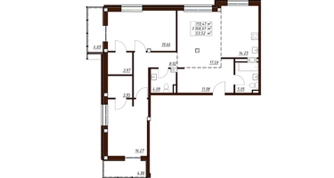 3-к. квартира, 113&nbsp;м²