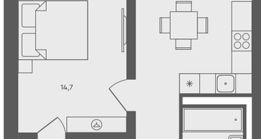 1-к. квартира, 49&nbsp;м²