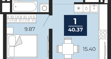 1-к. квартира, 35 м²