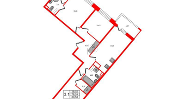 3-к. квартира, 78&nbsp;м²