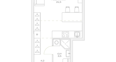 Студия, 29&nbsp;м²