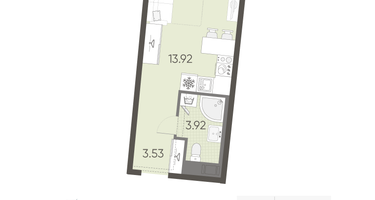 Студия, 21 м²