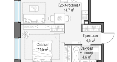 2-к. квартира, 38&nbsp;м²