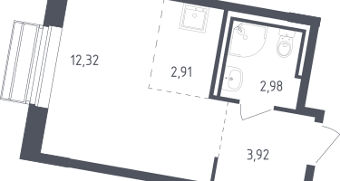 Студия, 22&nbsp;м²