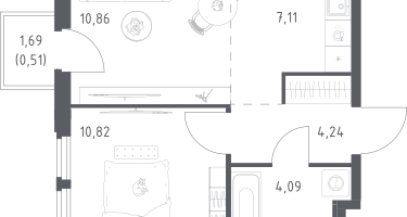 Студия, 37&nbsp;м²