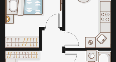 1-к. квартира, 36&nbsp;м²