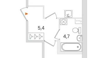 1-к. квартира, 39&nbsp;м²