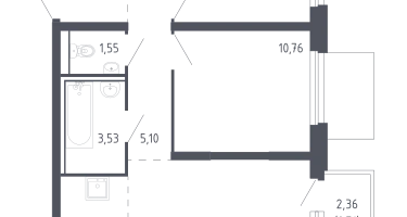 2-к. квартира, 59&nbsp;м²