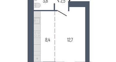 Студия, 30 м²