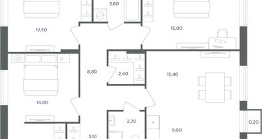 4-к. квартира, 82&nbsp;м²