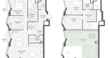 3-к. квартира, 154&nbsp;м²